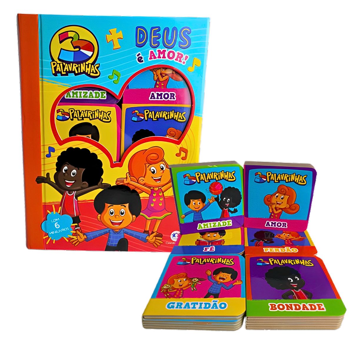 Livros Box Com 6 Minilivros Três Palavrinhas - Deus É Amor - Ciranda Cultural Livros Box Com 6 Minilivros Três Palavrinhas - Deus É Amor - Ciranda Cultural